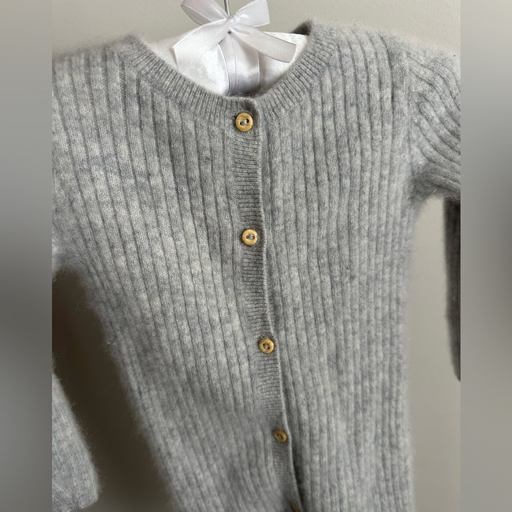 H&M Cashmere Gray Ribbed Knit One Piece